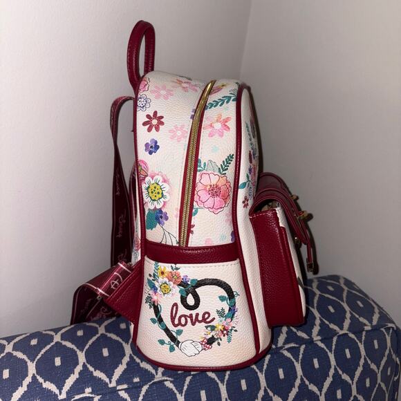 Wondapop Disney Minnie and Mickey Mouse Floral Mini Backpack - Picture 6 of 7